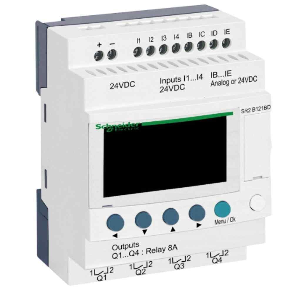 SCHNEIDER SR2B121BD ZELİO LOGİC 24V DC KOMPAKT AKILLI RÖLE 3389110547542