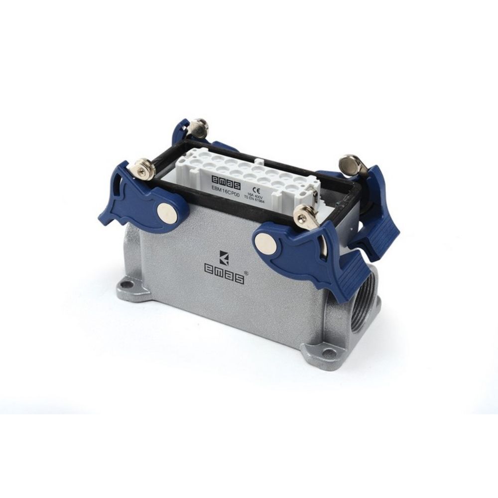 EMAS EBM16PD14 16A 16 KONTAKLI PLASTİK YANDAN GİRİŞ DUVAR PRİZİ