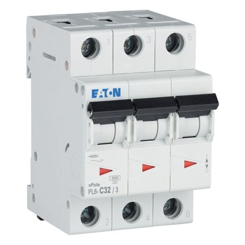 EATON 286604 MİNYATÜR DEVRE KESİCİ - 6KA - C EĞRİSİ - 3X32A