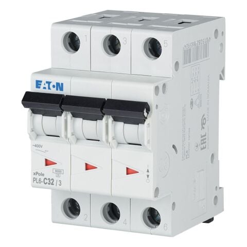 EATON 286604 MİNYATÜR DEVRE KESİCİ - 6KA - C EĞRİSİ - 3X32A