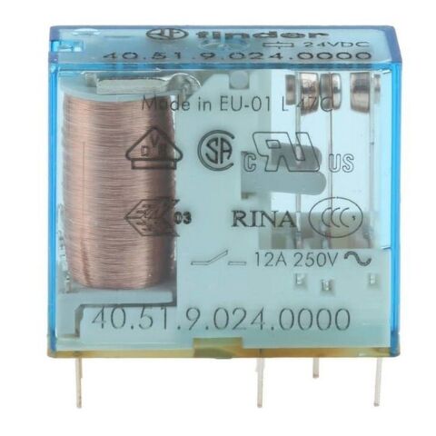 FINDER F.40.51.8.024.0000 MİNYA P.C.B. RÖL 1 CO-10A KONT 24V AC PİN:-5 MM