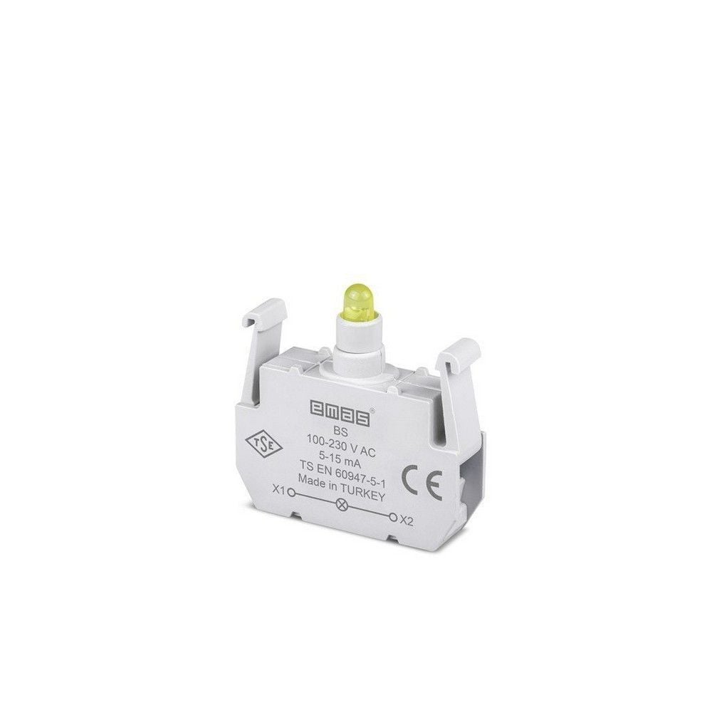 EMAS BS B SİNYAL SARI LED'Lİ BLOK 100-230 V AC