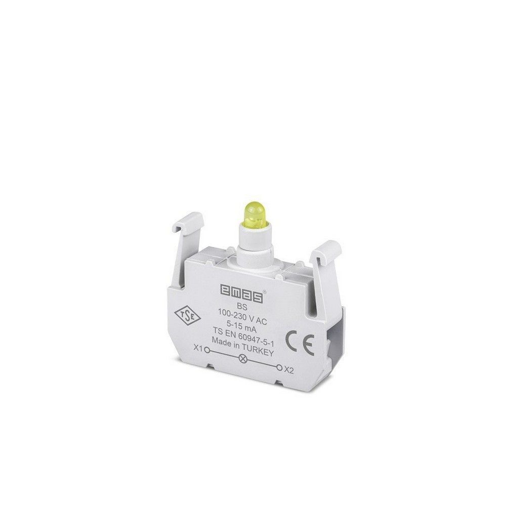 EMAS BS B SİNYAL SARI LED'Lİ BLOK 100-230 V AC