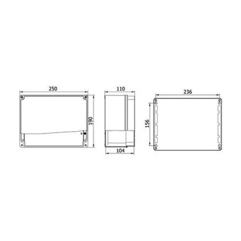 METE ENERJİ 190X250X110 ALÜMİNYUM BUAT (DERİN KAPAKLI) MENTEŞE 402521H