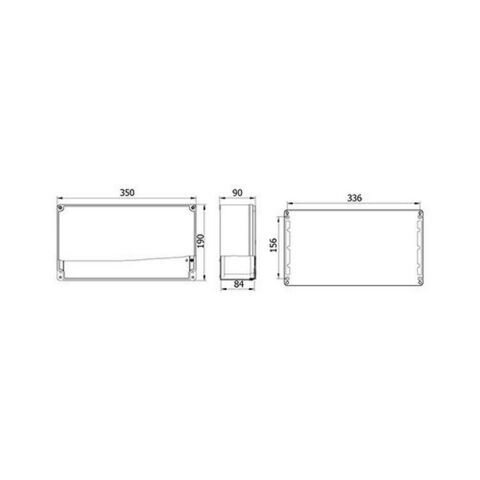 METE ENERJİ 190X350X90 ALÜMİNYUM BUAT MENTEŞELİ 402522H