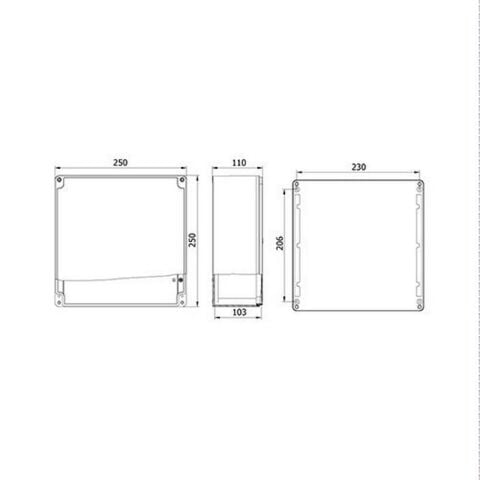 METE ENERJİ 250X250X110 ALÜMİNYUM BUAT MENTEŞELİ 402524H