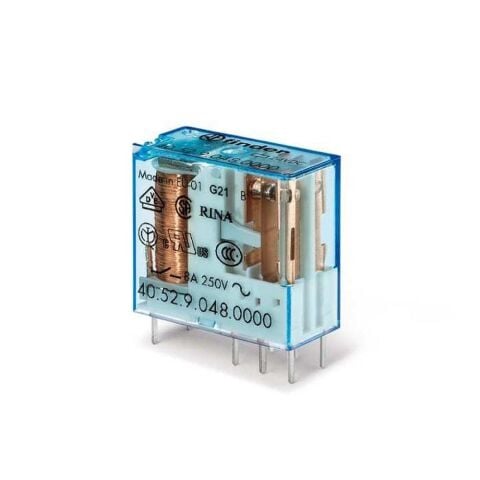 FINDER F.40.52.9.048.0000 MİNYA P.C.B. RÖL 2 CO-8A KONT 48V DC PİN:-5 MM
