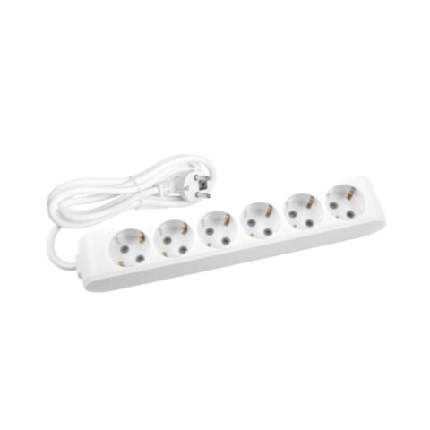 VİKO 90113602 MULTİ-LET ALTİLİ GRUP PRİZ TOPRAKLİ ÇOCUK KORUMALİ KABLOLU 2 METRE BEYAZ