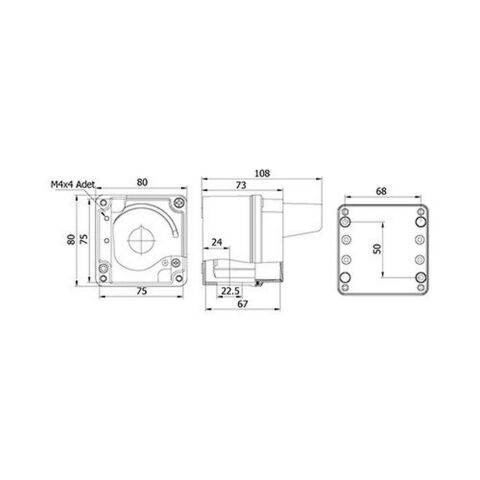 METE ENERJİ 80X80X73 BUTON KUTUSU (KORUMALI) 1 Lİ 402605
