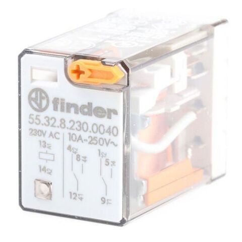 FINDER F.55.32.8.230.0040 GENEL KULLANIMLI 2 CO- 10 A KONTAKLI 230 V AC