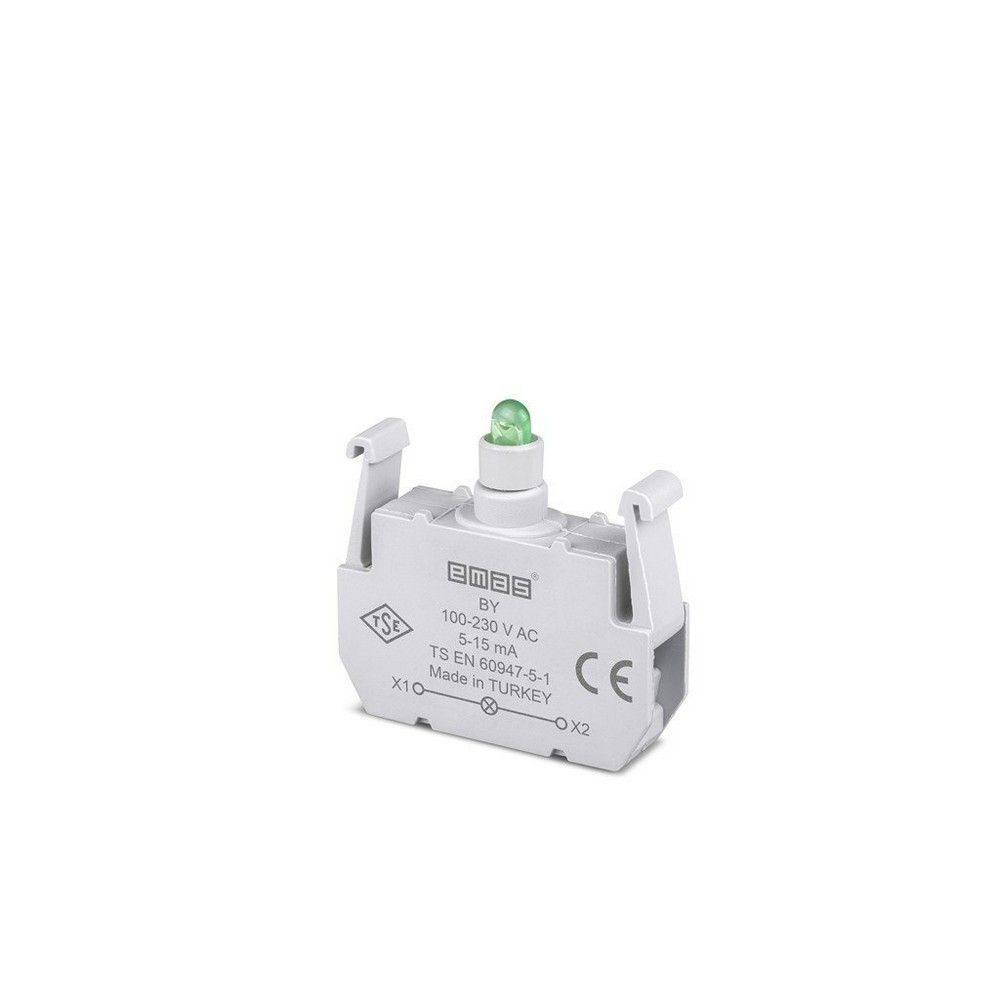EMAS BY B SİNYAL YEŞİL LED'Lİ BLOK 100-230 V AC