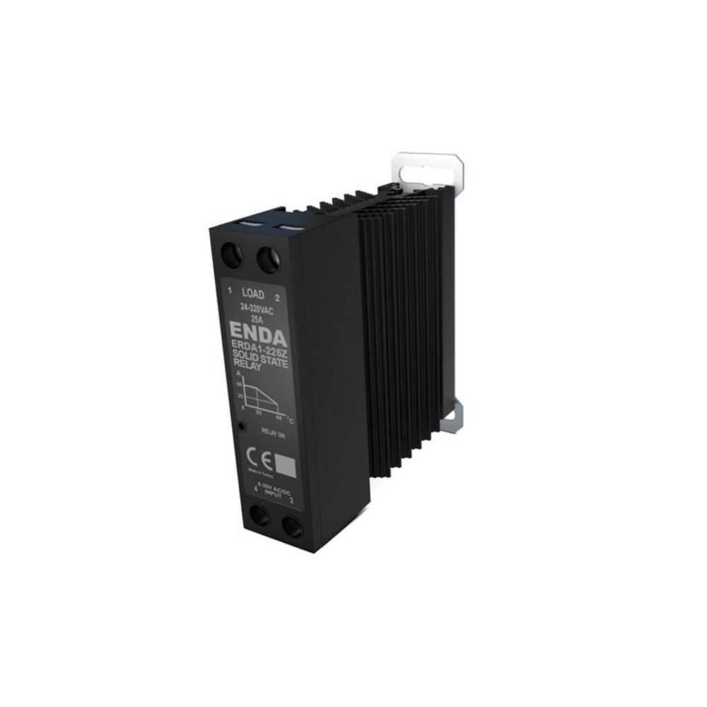 ENDA ERDA1-225Z 25A RAY TİPİ SOĞUTUCULU MONOFAZE SOLİD STATE RÖLE (SSR)