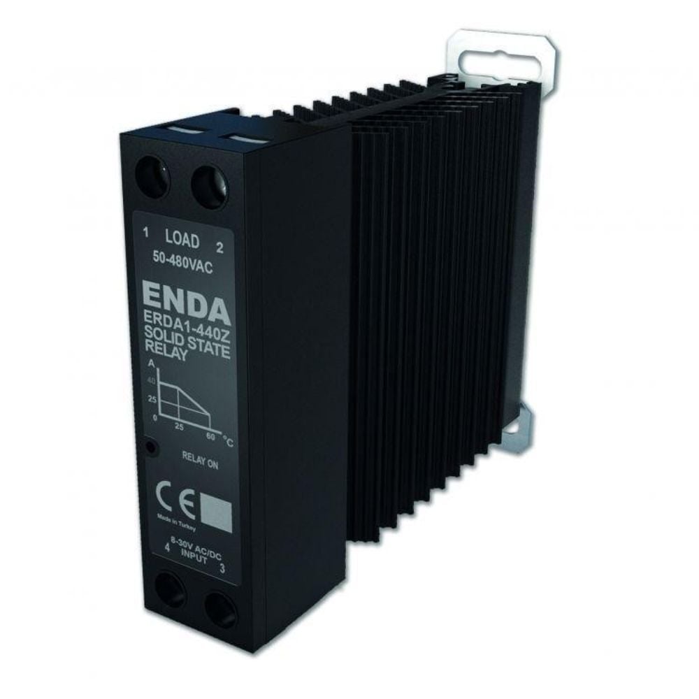 ENDA ERDA1-440Z 40A RAY TİPİ SOĞUTUCULU MONOFAZE SOLİD STATE RÖLE (SSR)