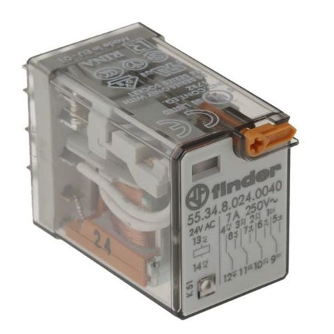 FINDER F.55.34.8.024.0040 GENEL KULLANIMLI 4 CO-10 A KONTAKLI 24 V AC