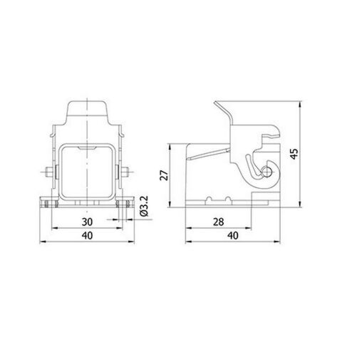 METE ENERJİ 4X10A. ÇOKLU EĞİK MAKİNE PRİZİ 403002S
