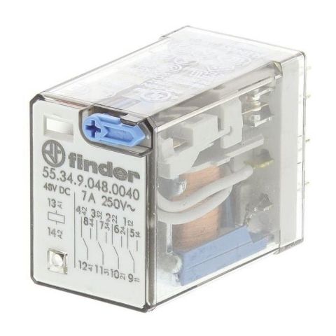 FINDER F.55.34.9.048.0040 GENEL KULLANIMLI 4CO 10A KONT 48 DC