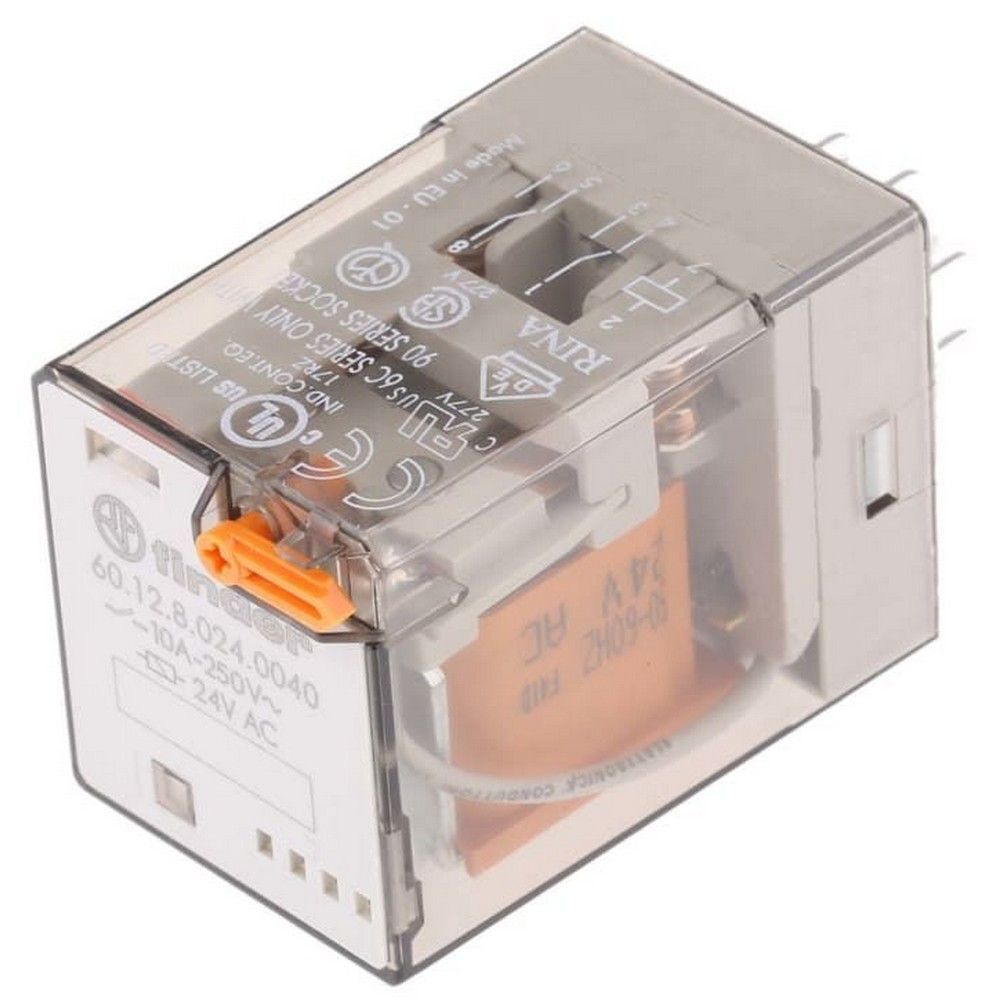 FINDER F.60.12.8.024.0040 GENEL KULLANIMLI 2 CO -10 A KONTAKLI 24 V AC 8 PİN