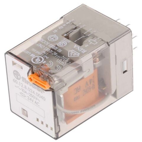 FINDER F.60.12.8.024.0040 GENEL KULLANIMLI 2 CO -10 A KONTAKLI 24 V AC 8 PİN