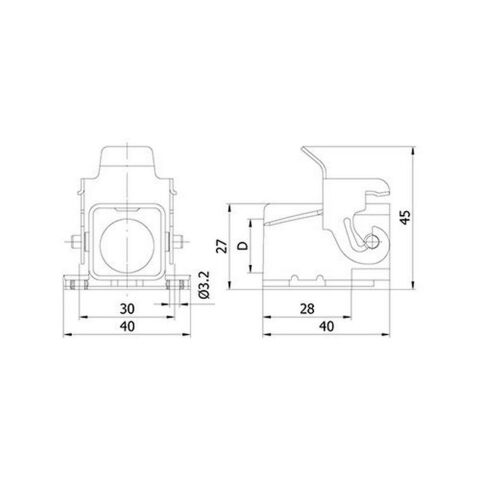 METE ENERJİ 5X10A. ÇOKLU MAKİNE PRİZİ EĞİK GEÇİŞLİ  METAL MAN. 403013S