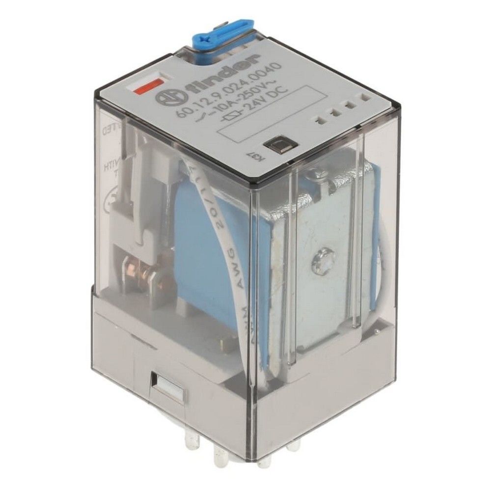 FINDER F.60.12.9.024.0040 GENEL KULLANIMLI 2 CO -10 A KONTAKLI 24 V DC 8 PİN