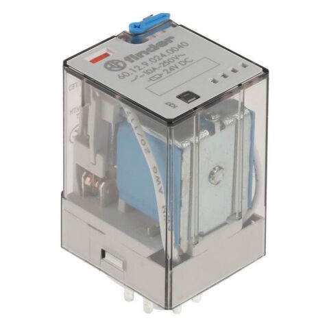 FINDER F.60.12.9.024.0040 GENEL KULLANIMLI 2 CO -10 A KONTAKLI 24 V DC 8 PİN