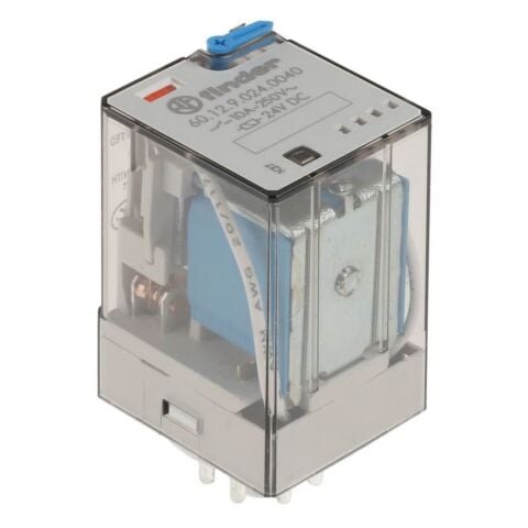 FINDER F.60.12.9.024.0040 GENEL KULLANIMLI 2 CO -10 A KONTAKLI 24 V DC 8 PİN