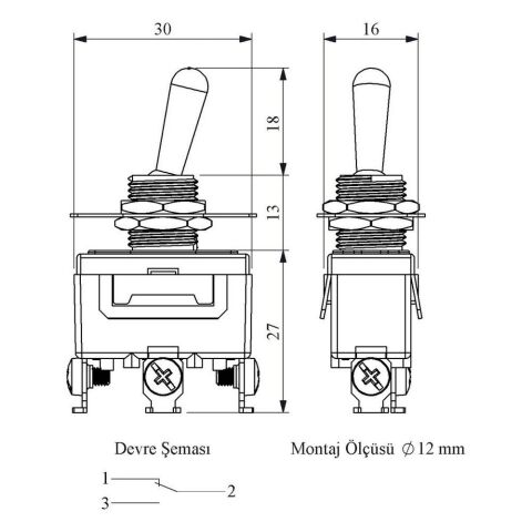 EMAS MA112 MANDALLI ANAHTAR ON-ON