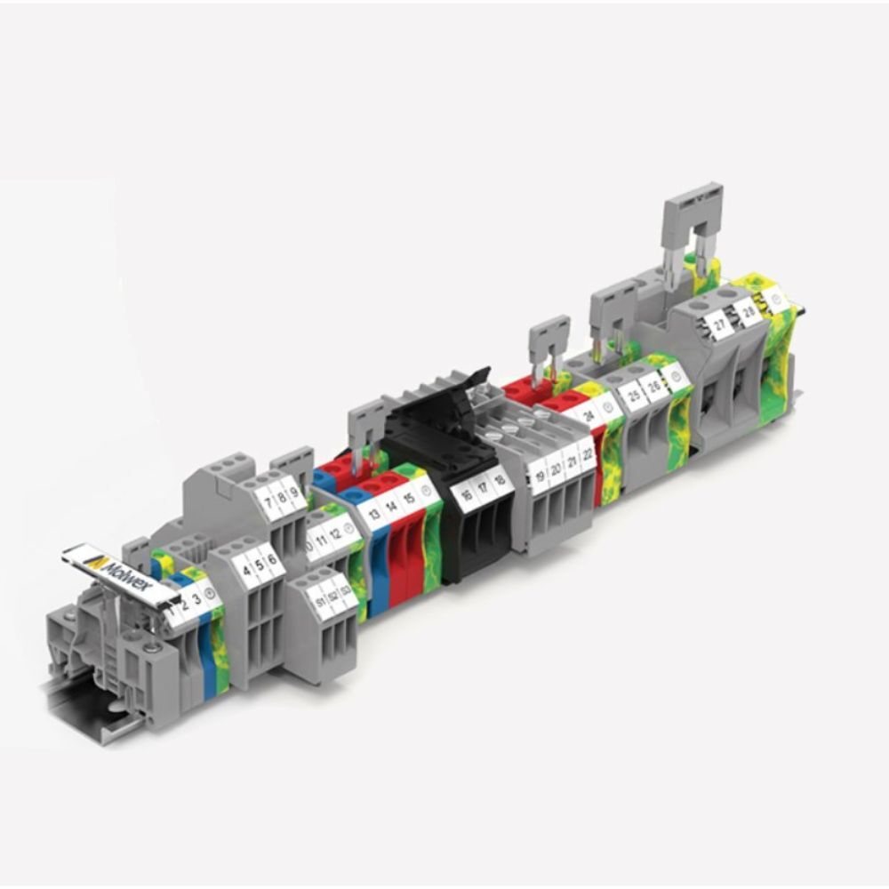 MOLWEX DC4-HE 4MM² SİGORTALI KLEMENS, 24 V AC/DC LEDLİ, SİYAH MOLWEX 150 101