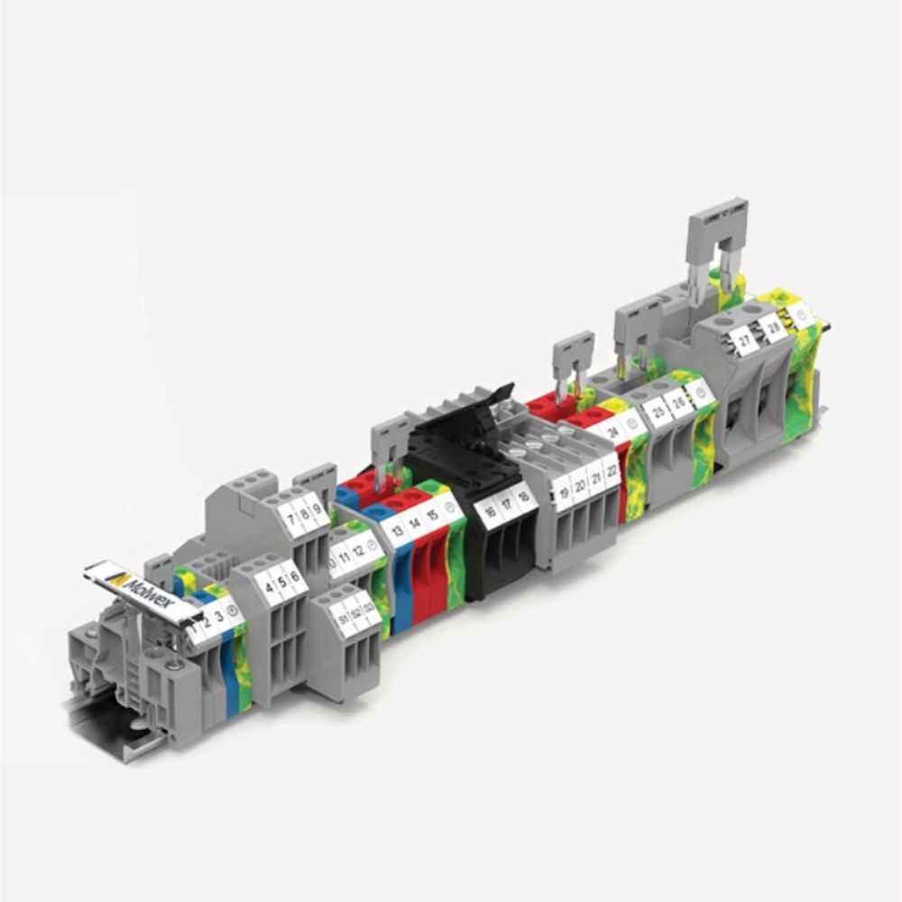 MOLWEX DC4-HE 4MM² SİGORTALI KLEMENS, 220 V AC/DC LEDLİ, SİYAH MOLWEX 150 103