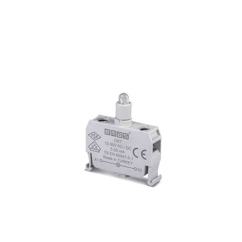 EMAS CK7 C SİNYAL MAVİ LED'Lİ KUTULUK 12-30 V AC/DC