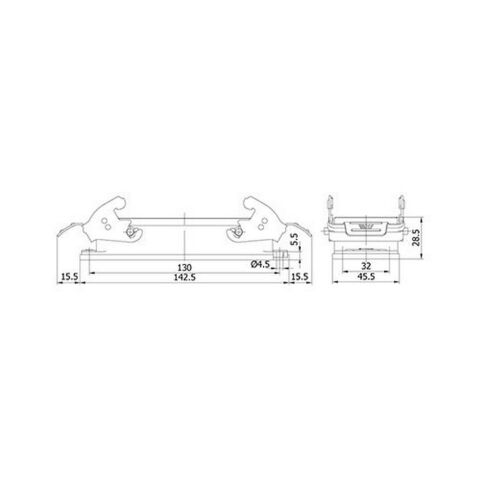 METE ENERJİ 24X16A. ÇOKLU MAKİNE PRİZİ METAL MANDAL 403040S