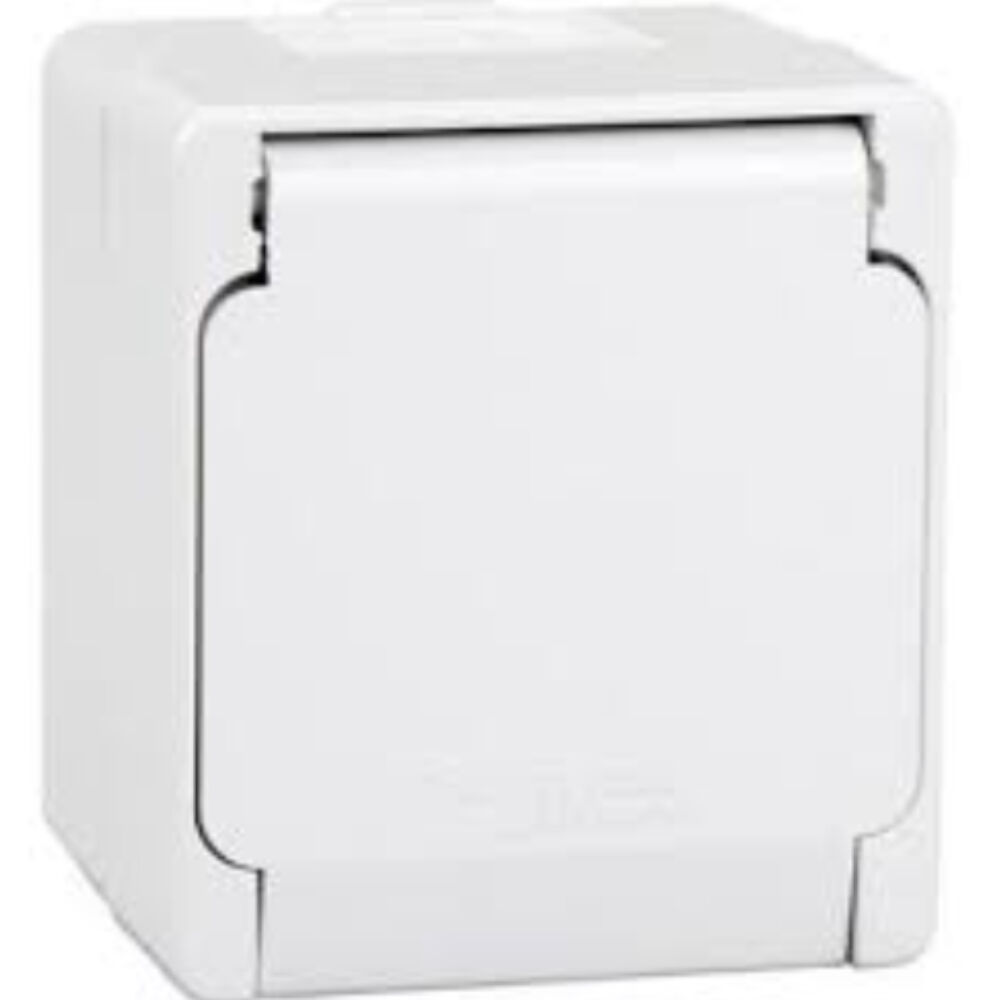 SCHNEIDER KAPAKLI TOPRAKLI PRİZ NEMLİYER BEYAZ-SCH-ETK NML3100121
