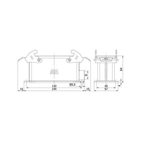 METE ENERJİ 24X16A. ÇOKLU DUVAR FİŞİ  METAL MANDALLI 403047S