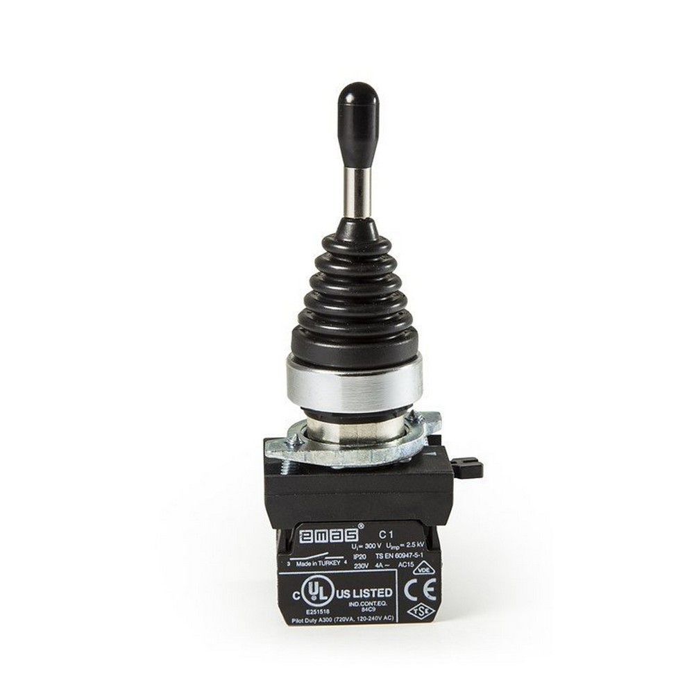 EMAS CM101DJ20 C SOMUNLU METAL JOYSTİK 2 POZ KALICI