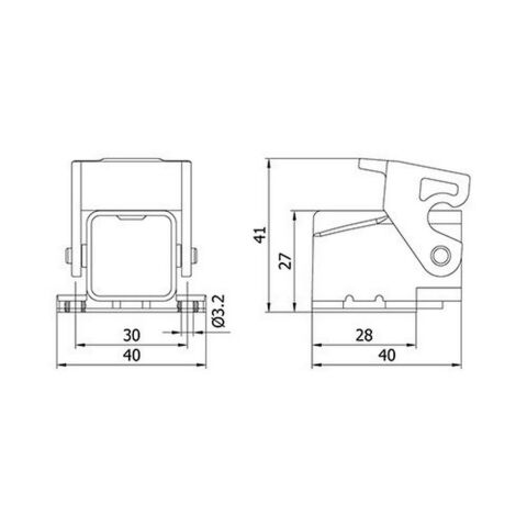 METE ENERJİ 4X10A. ÇOKLU TERMOPLASTİK EĞİK MAKİNE PRİZİ 403071